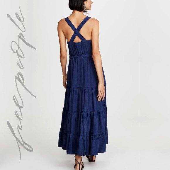 FREE PEOPLE Catch the Breeze Midi Dress - Picture 2 of 10